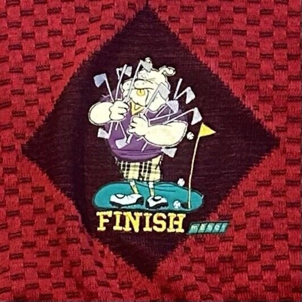 Vintage Maser Austria Golf‎ Sweater Size 44/Large Bulldog Wool Blend Red